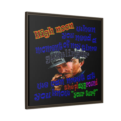 high noon - framed canvas art (black)