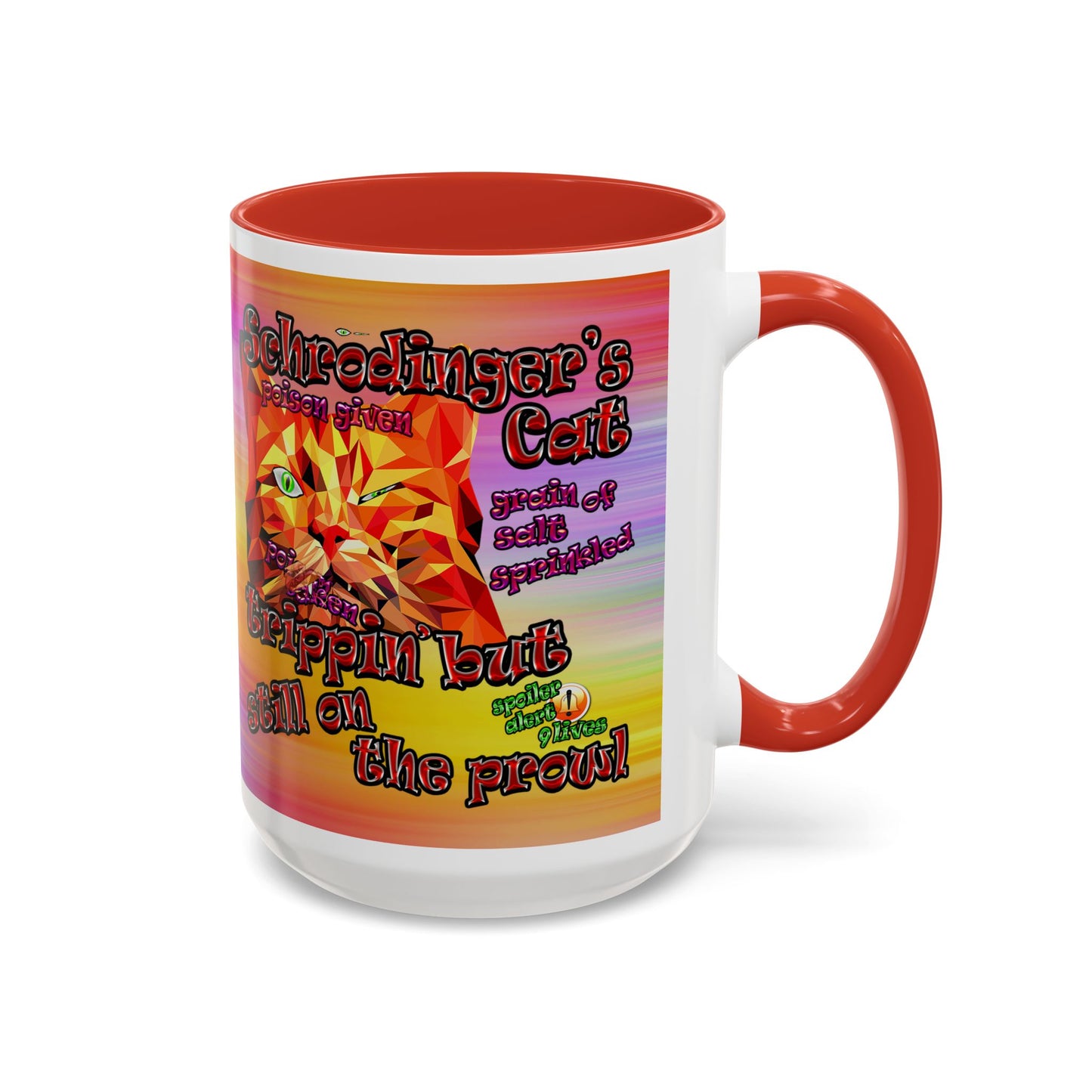 schrodinger's cat - Accent Mug (color blur)
