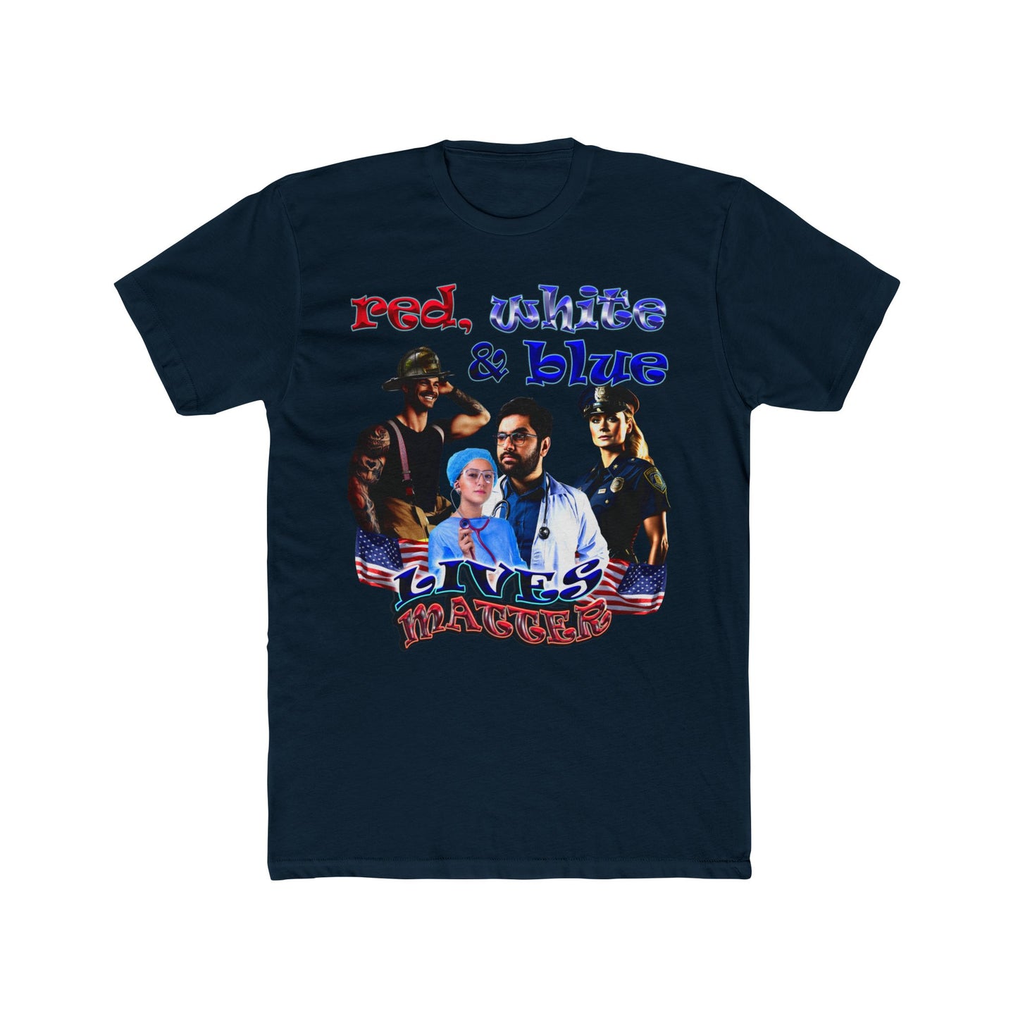 rw&b lives matter - Men's Cotton Crew Tee
