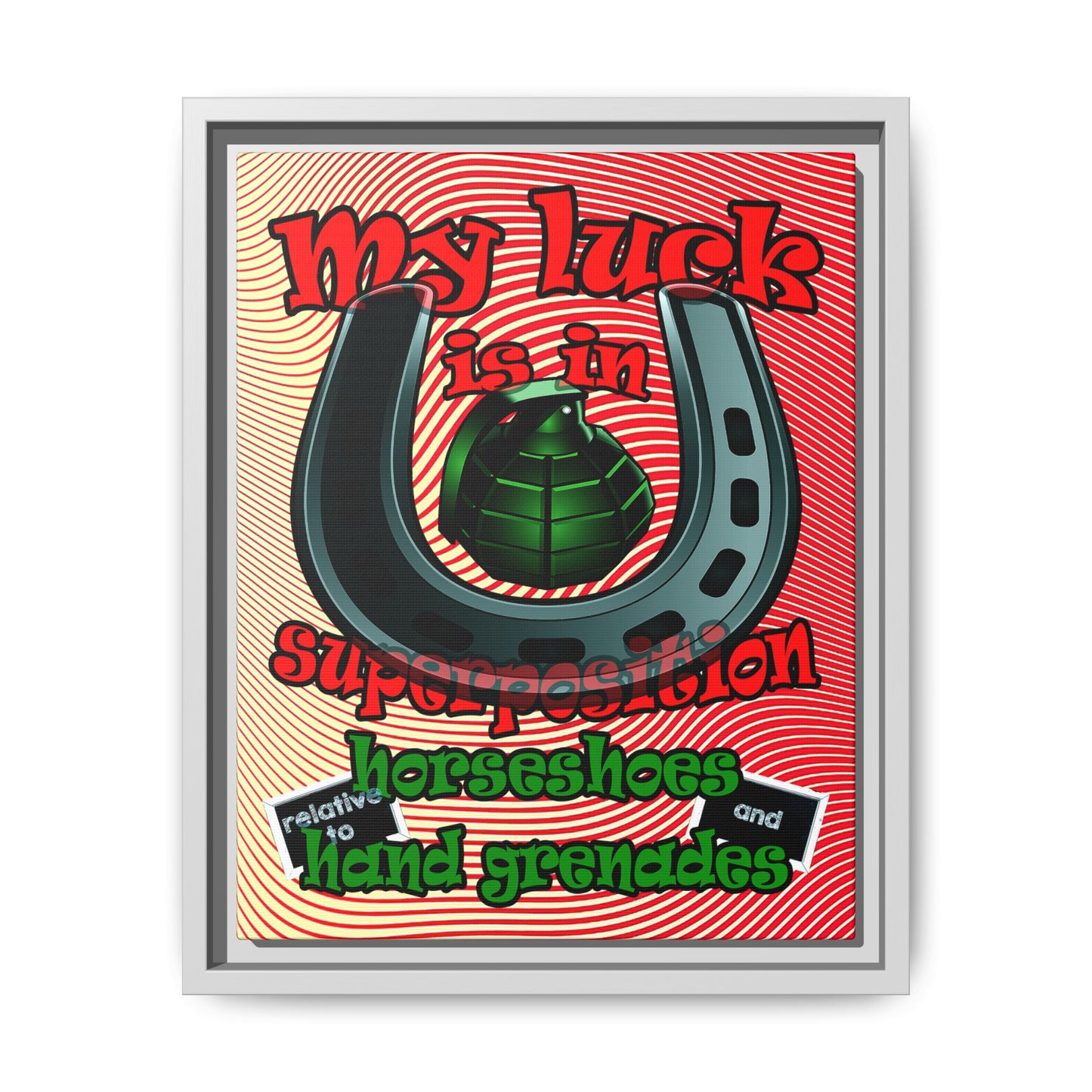my luck - framed canvas art (yellow-orange wave)
