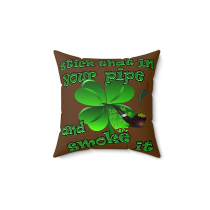 celtics logo - Spun Polyester Square Pillow - (brown)