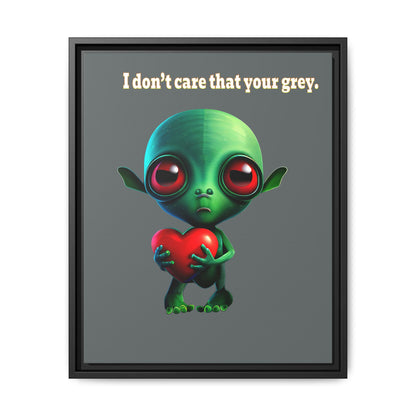 I don't care that your grey - framed canvas art (dark grey)