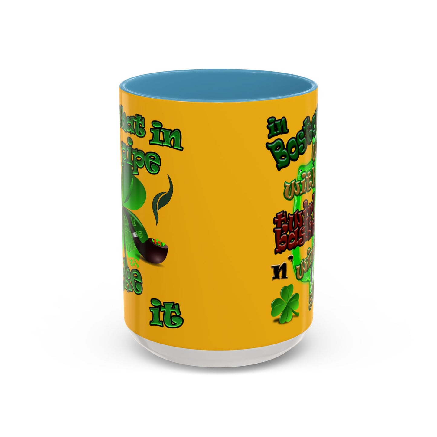celtics logo - Accent Mug (yellow)