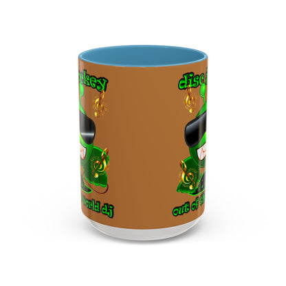 disc jockey - Accent Mug (light brown)