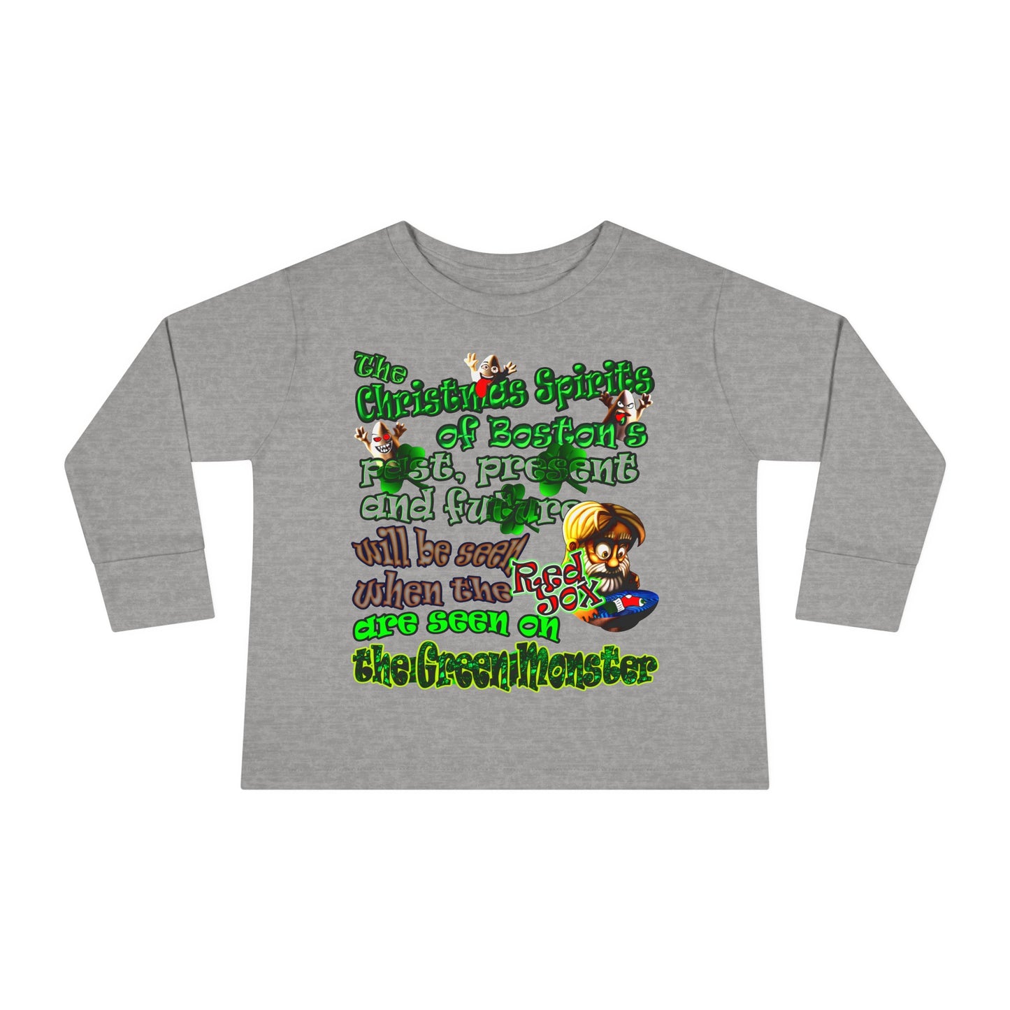 christmas spirits of boston - Toddler Long Sleeve Tee