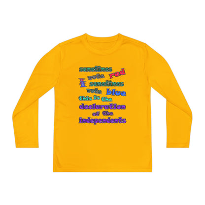 declaration of the independents - Youth Long Sleeve Competitor Tee