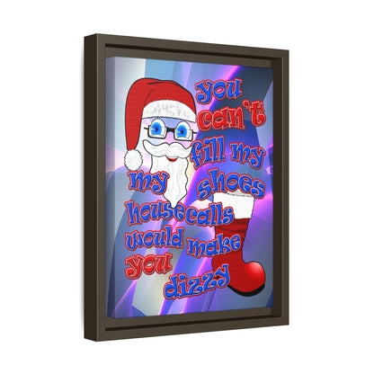 santa's shoes - framed canvas art (grey-pink wave)