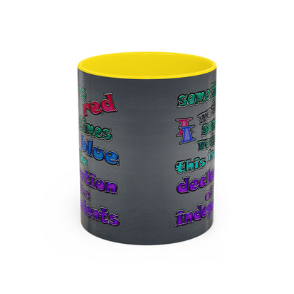 declaration of the independents - Accent Mug (grey-light grey)