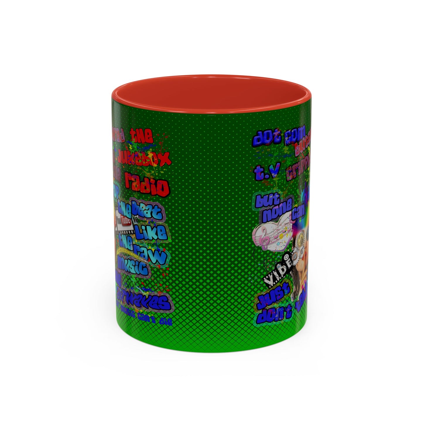 drop the beat - Accent Mug (logo green)