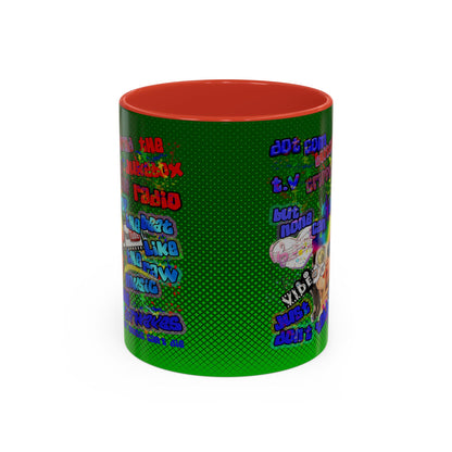drop the beat - Accent Mug (logo green)