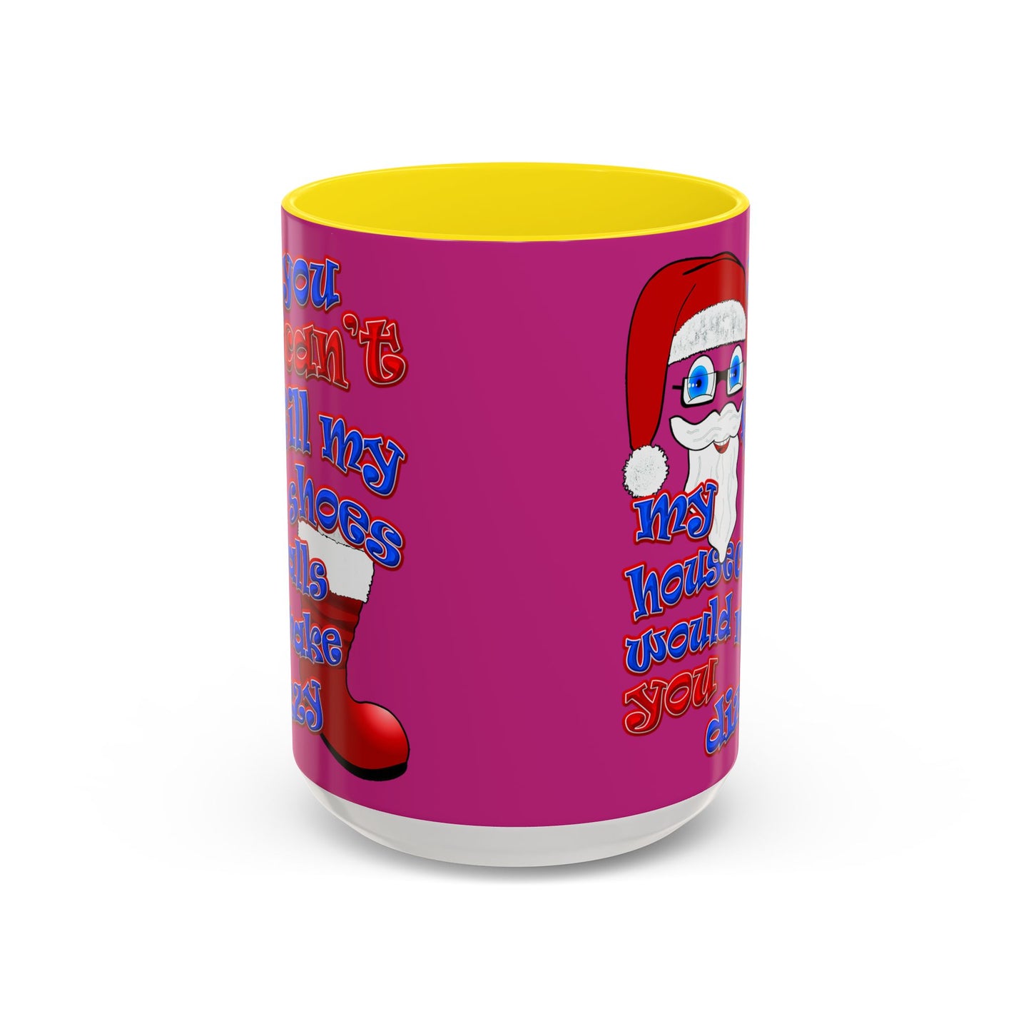 santa's shoes - Accent Mug (pink)