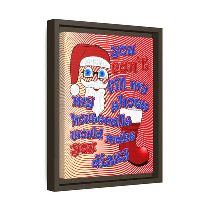 santa's shoes - framed canvas art (yellow-orange wave)