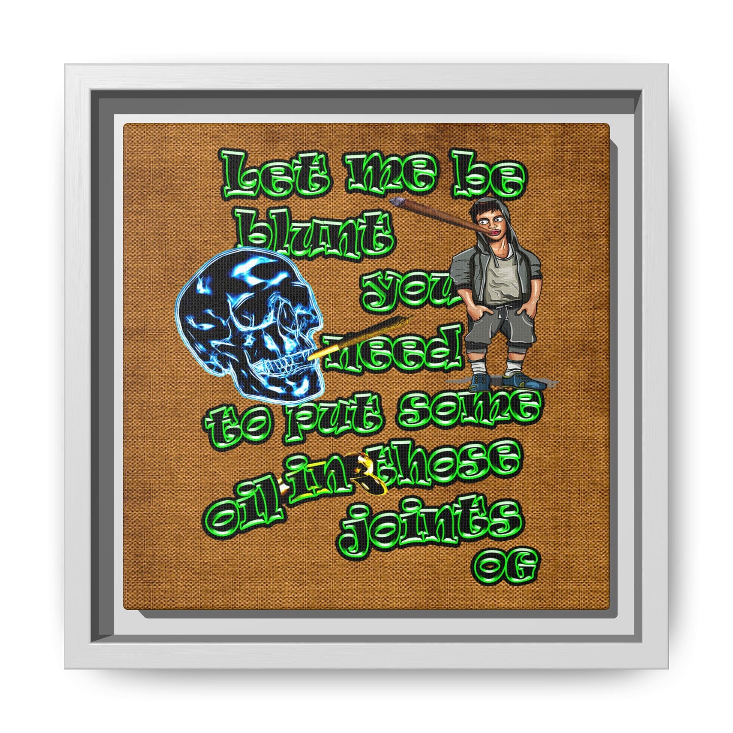 og - framed canvas art (brown papyrus)