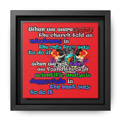 doggystyle - framed canvas art (red)