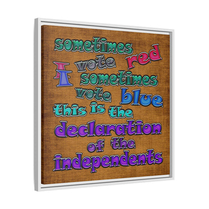 declaration of the independents - framed canvas art (brown papyrus)