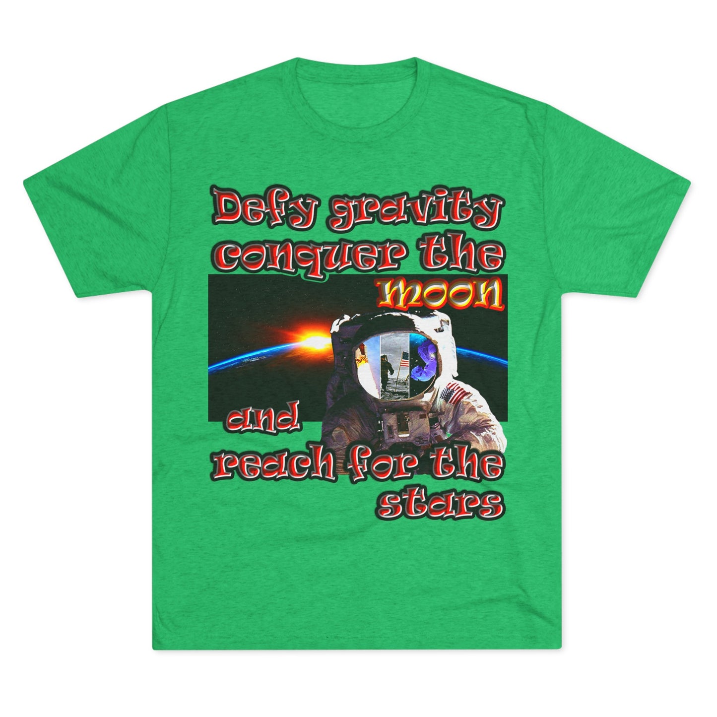 defy conquer reach - Unisex Tri-Blend Crew Tee