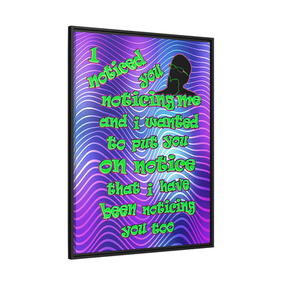 noticed you noticing - framed canvas art (purple wave)