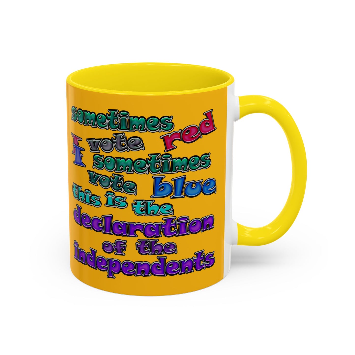 declaration of the independents - Accent Mug (yellow)