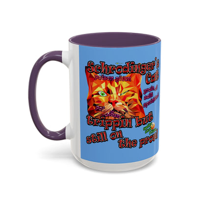 schrodinger's cat - Accent Mug (light blue)