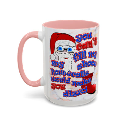 santa's shoes - Accent Mug (white marble)