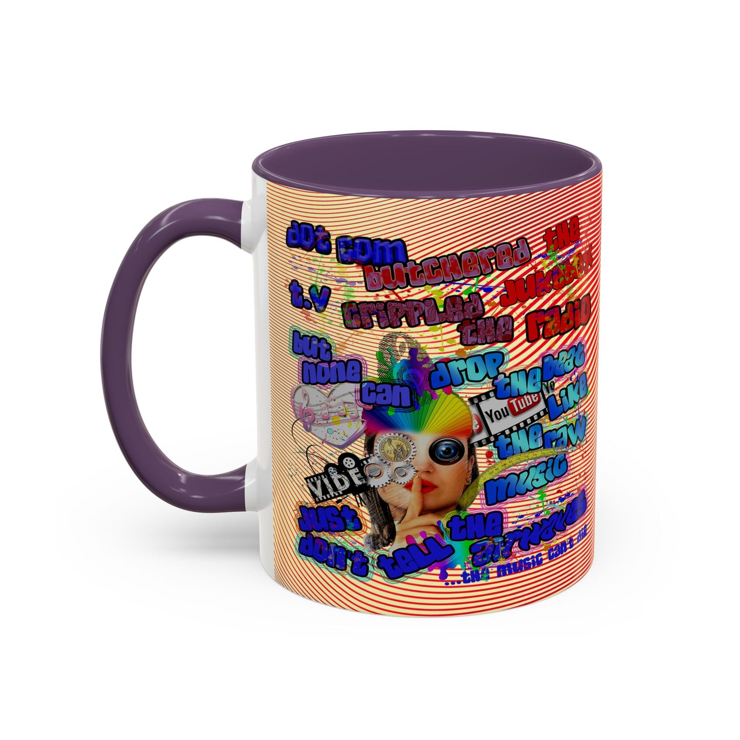 drop the beat - Accent Mug (yellow-orange wave)