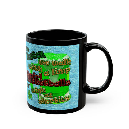celtics logo - Black Mug (faded blue)