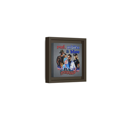 rw&b lives matter - framed canvas art (grey-light grey)
