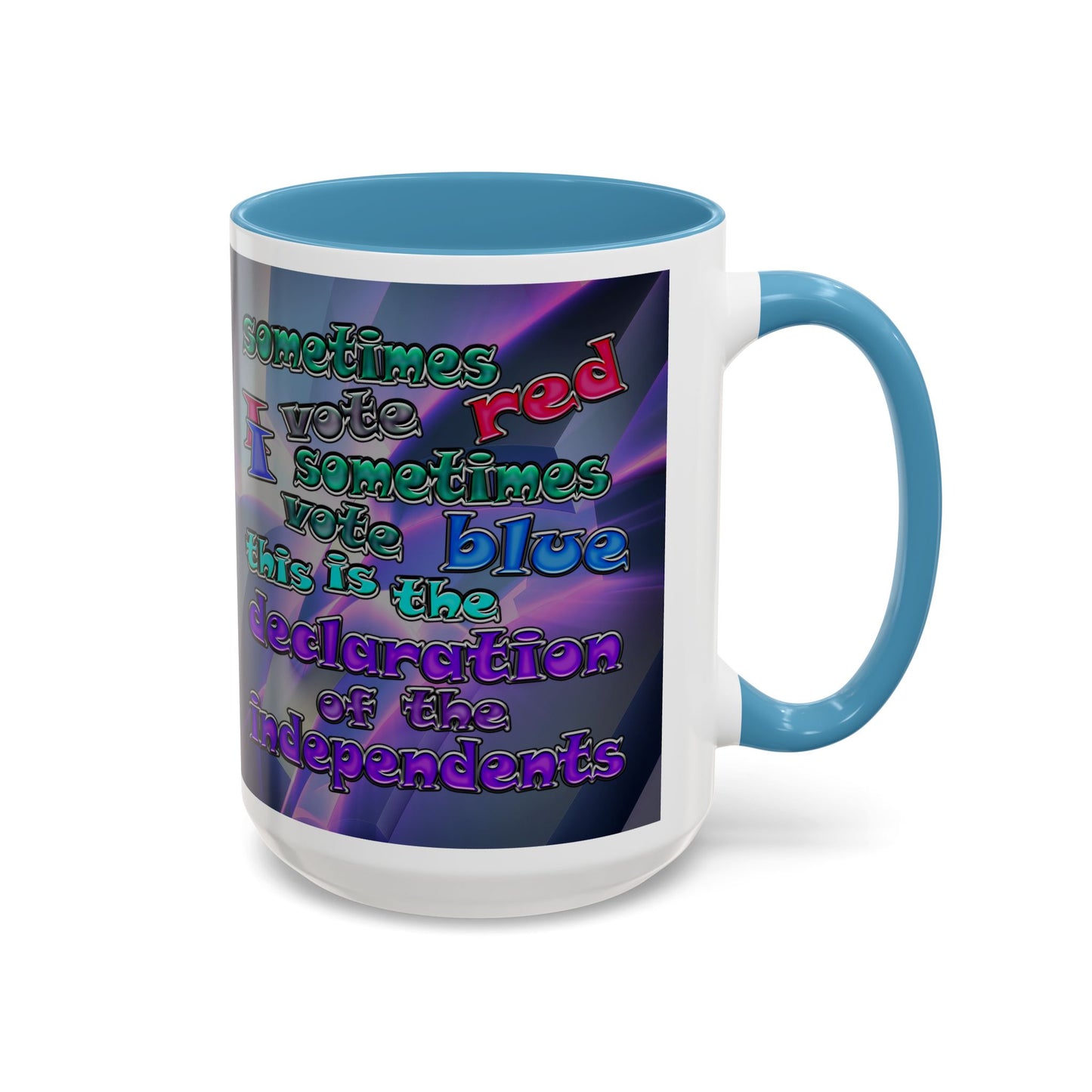 declaration of the independents - Accent Mug (grey-pink wave)