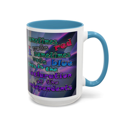 declaration of the independents - Accent Mug (grey-pink wave)