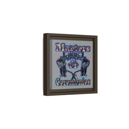em cee squared - framed canvas art (grey)