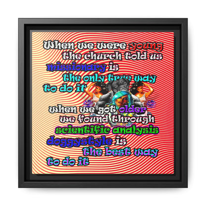 doggystyle - framed canvas art (yellow-orange wave)