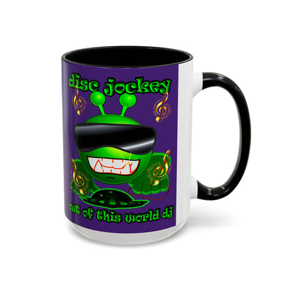 disc jockey - Accent Mug (purple)