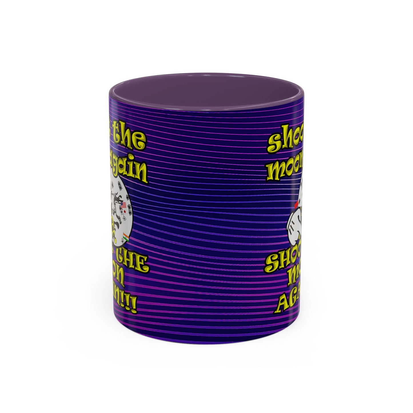shoot the moon again - Accent Mug (purple wave)