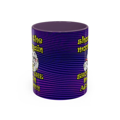 shoot the moon again - Accent Mug (purple wave)