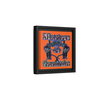 em cee squared - framed canvas art (orange)