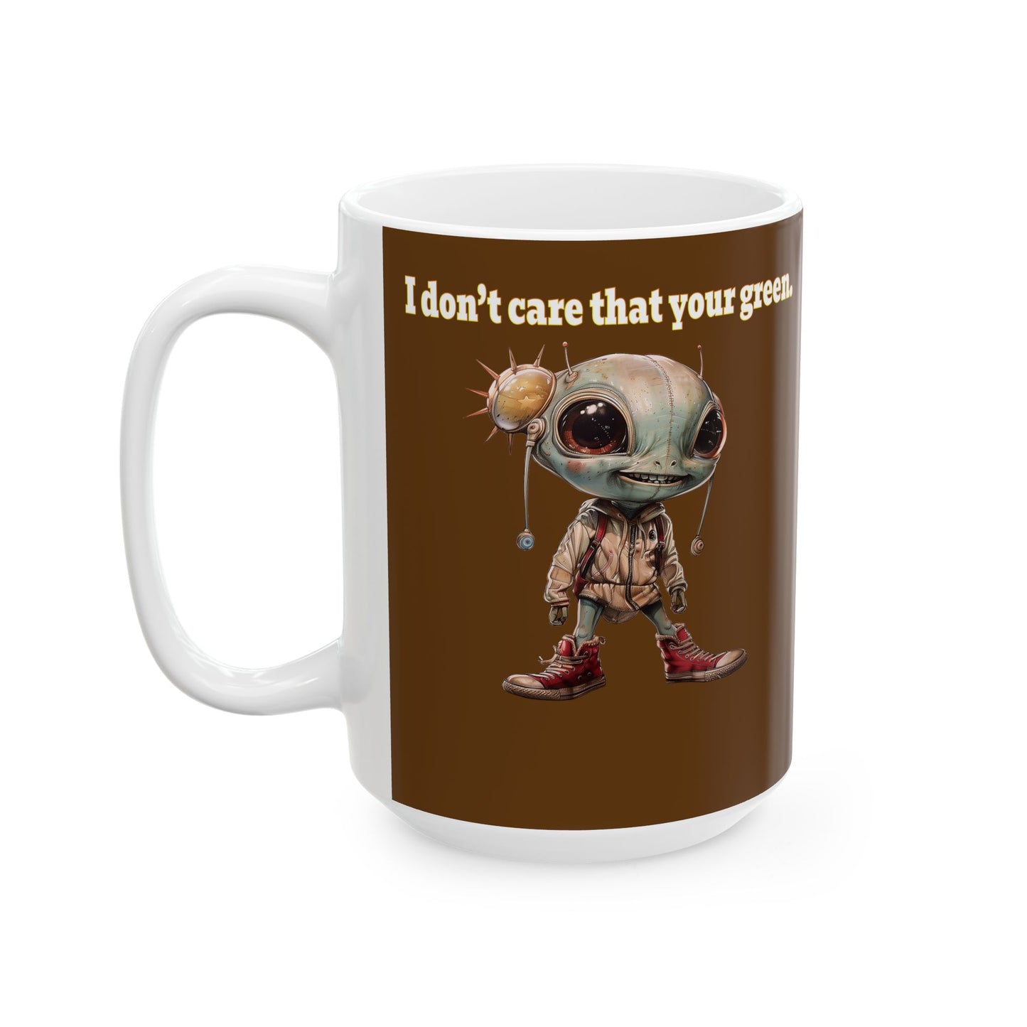 I don't care that your grey - White Mug (brown)