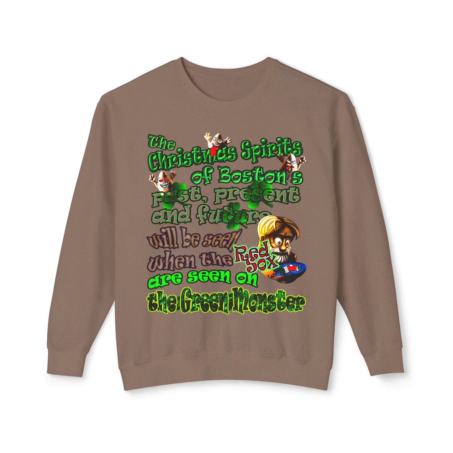 christmas spirits of boston - Unisex Lightweight Crewneck Sweatshirt