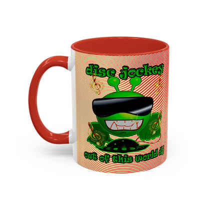 disc jockey - Accent Mug (yellow-orange wave)