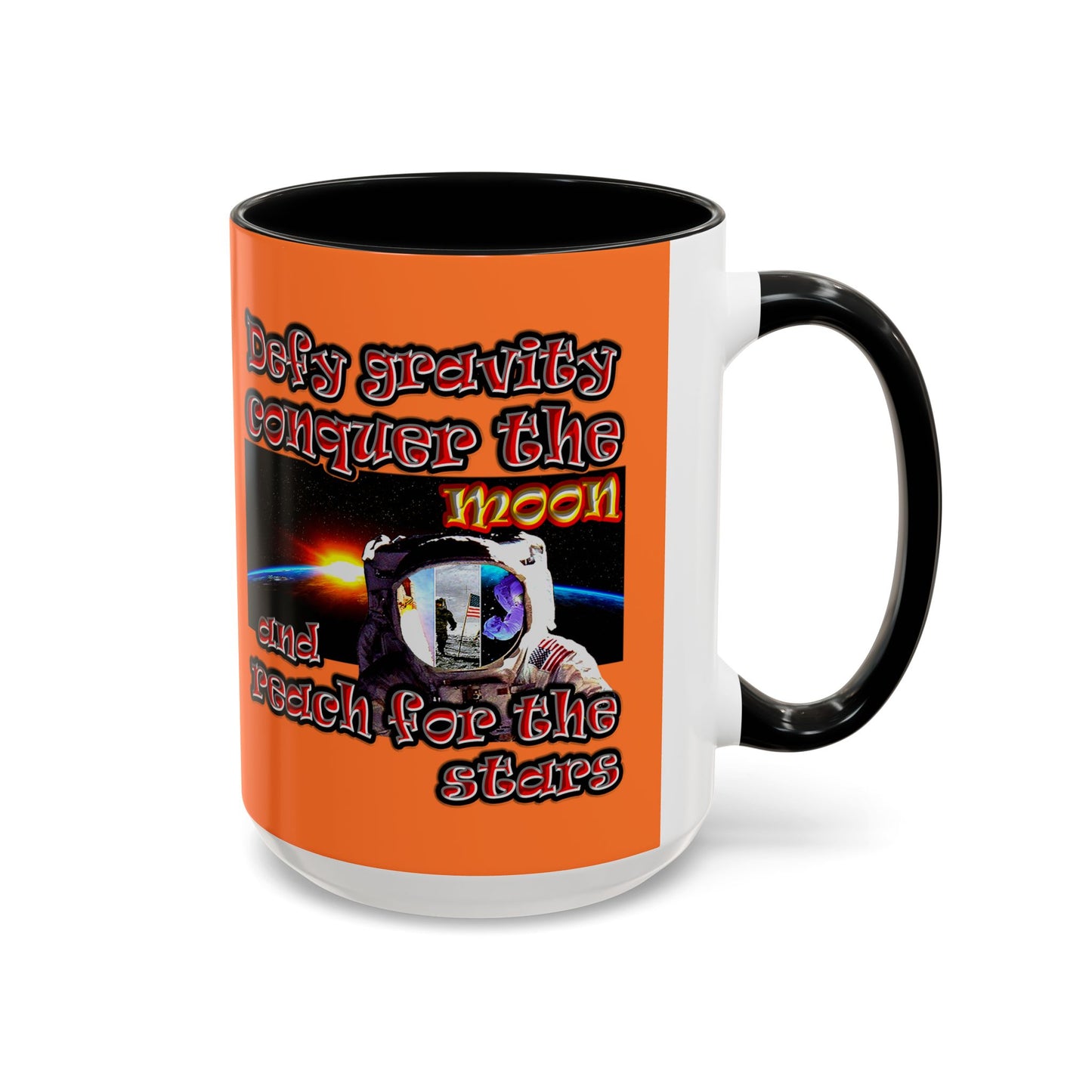 defy conquer reach - Accent Mug (crusta)