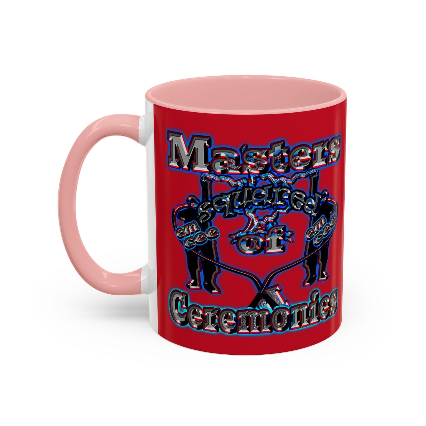 em cee squared - Accent Mug (dark red)