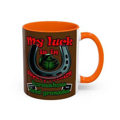 my luck - Accent Mug (brown)