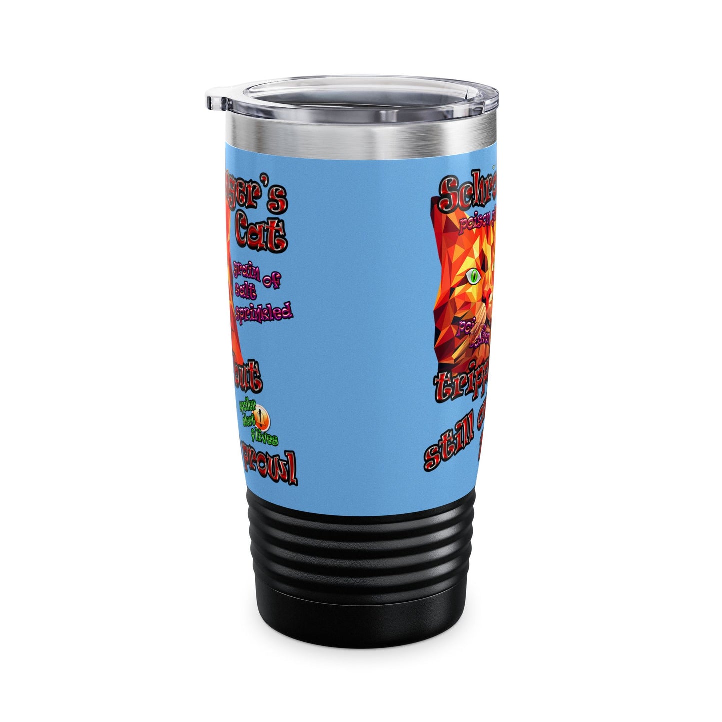 schrodinger's cat - Ringneck Tumbler, 20oz (light blue)