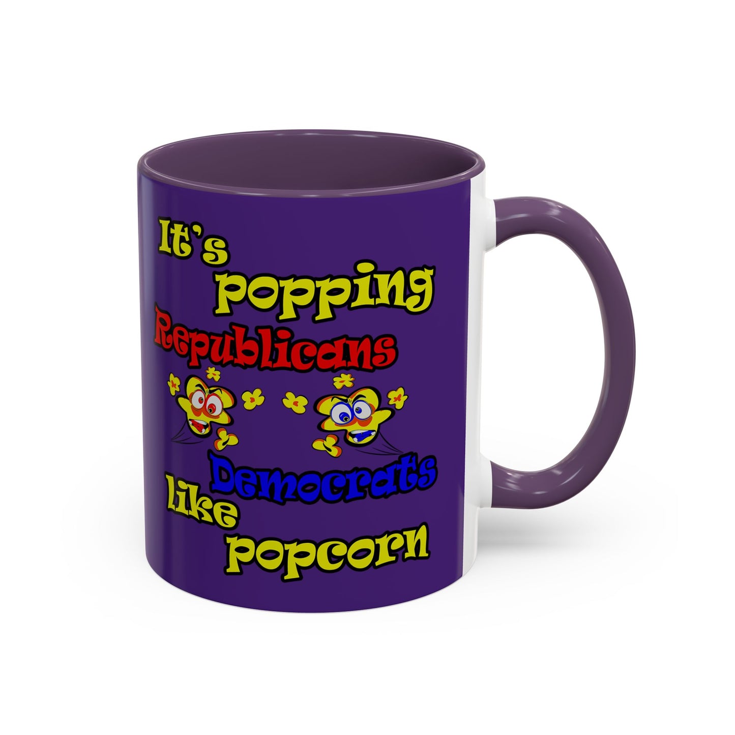 popping like popcorn - Accent Mug (purple)