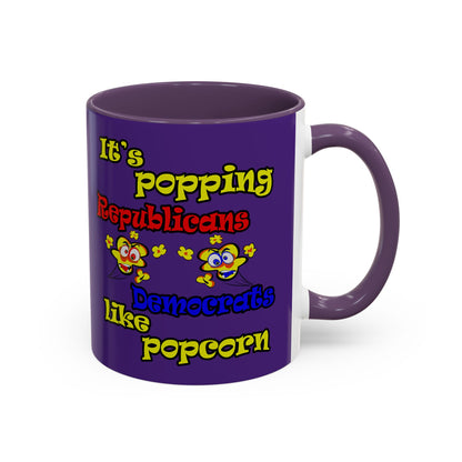 popping like popcorn - Accent Mug (purple)