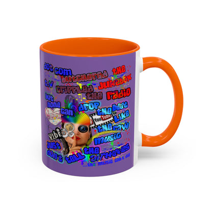 drop the beat - Accent Mug (light purple)