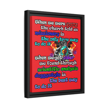 doggystyle - framed canvas art (red)