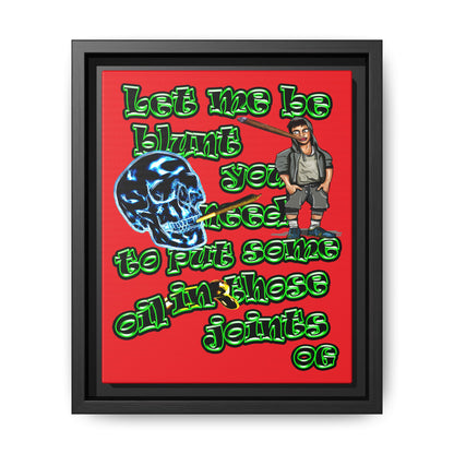og - framed canvas art (red)