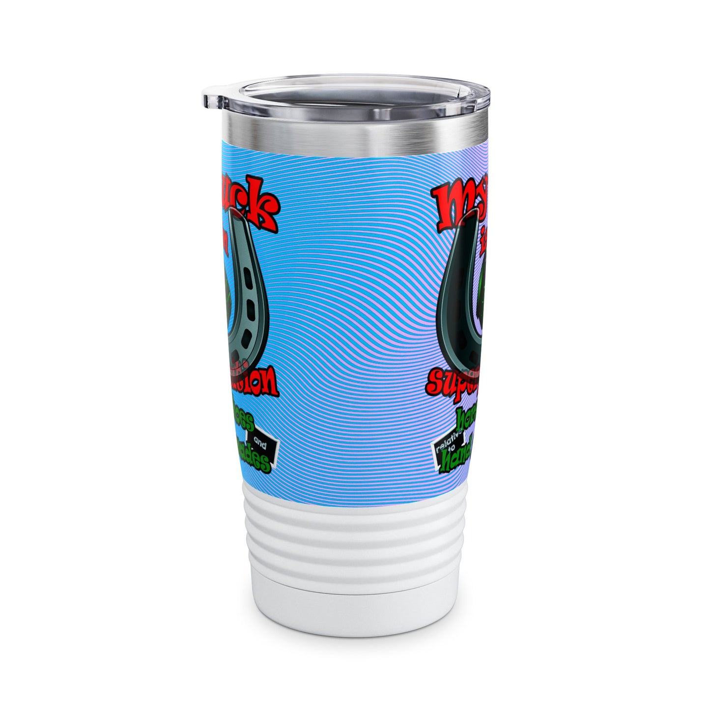 my luck - Ringneck Tumbler, 20oz (light blue-purple wave)