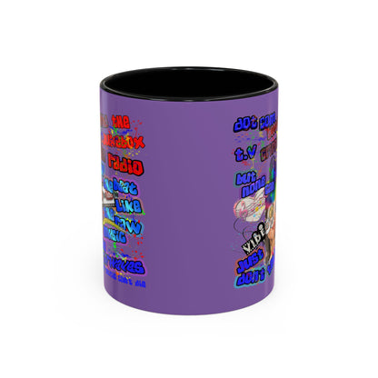 drop the beat - Accent Mug (light purple)