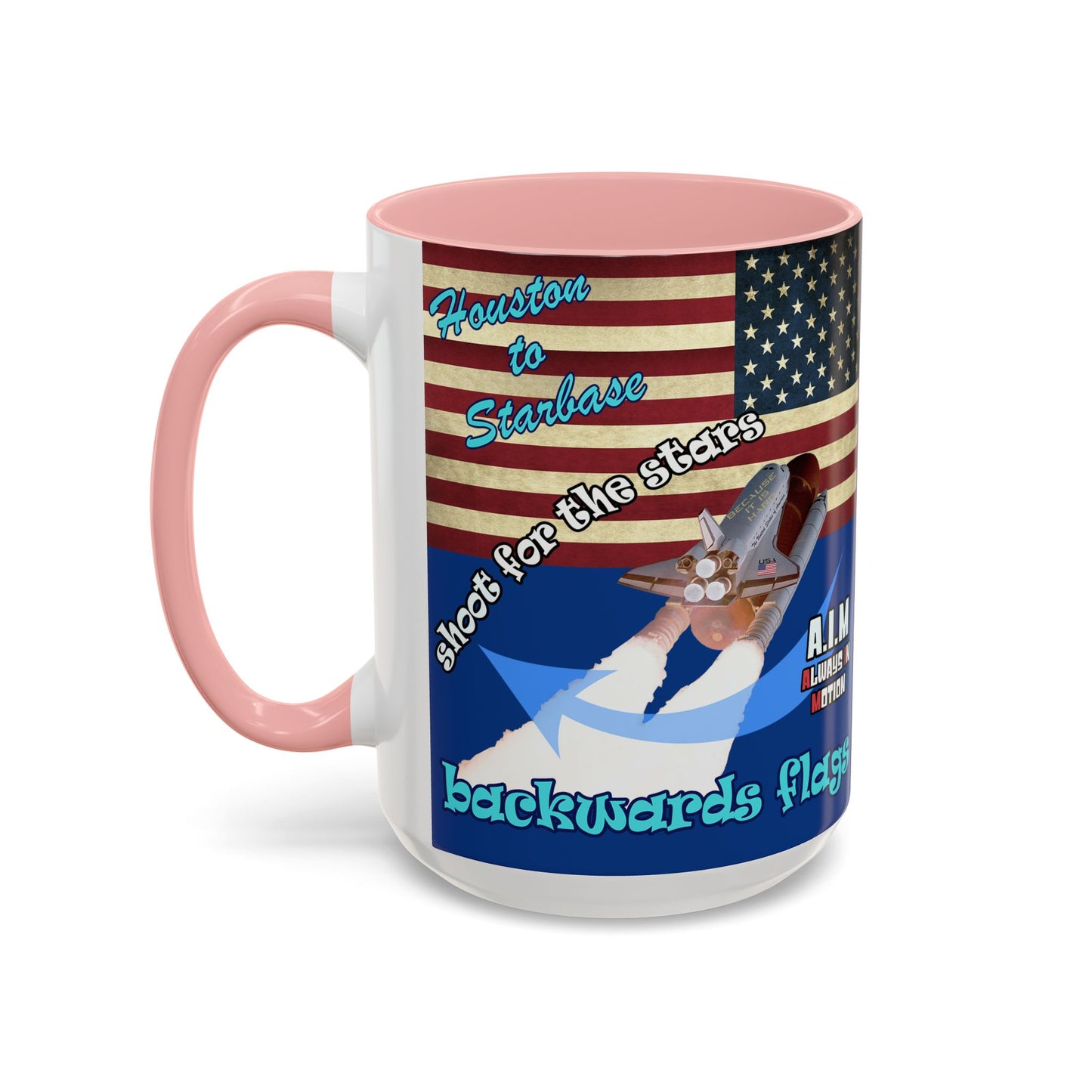 shoot for the stars - Accent Mug (dark blue)